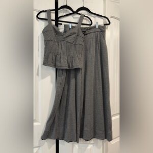 Elegant Black and White Free People  Houndstooth pants and top